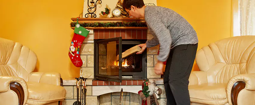 Rusted Metal Fireplace Restoration in South Bradenton, Florida